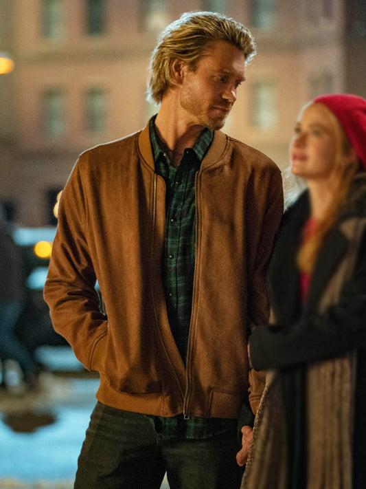 Chad Michael Murray The Merry Gentlemen 2024 Brown Jacket