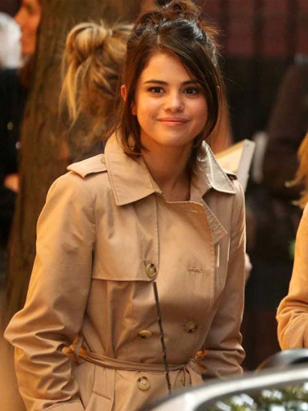 Chan Tyrell A Rainy Day In New York Selena Gomez Beige Coat