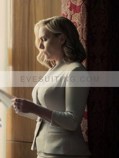 Chancellor Elena Vernham The Regime 2024 Kate Winslet Cream Wool Blazer