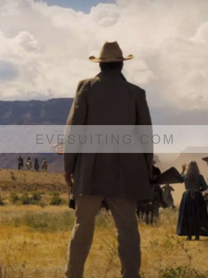 Chapter 1 Horizon An American Saga 2024 Luke Wilson Grey Trench Coat