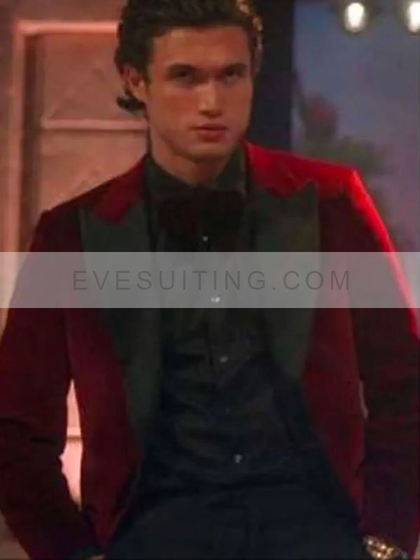Charles Melton TV Series Riverdale S06 Reggie Mantle Maroon Blazer
