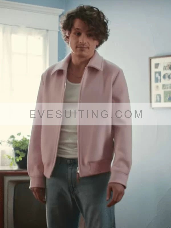 Charlie Puth Music Video Light Switch Pink Leather Jacket