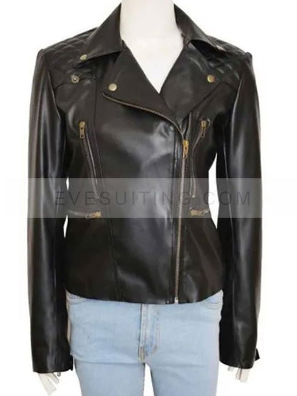 Chloe Decker Lucifer Season 4 Black Leather Jacket