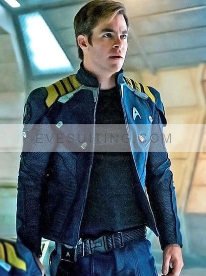 Chris Pine Blue Jacket
