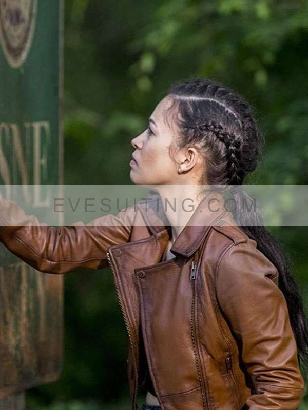 Christian Serratos The Walking Dead S09 Rosita Espinosa Leather Jacket