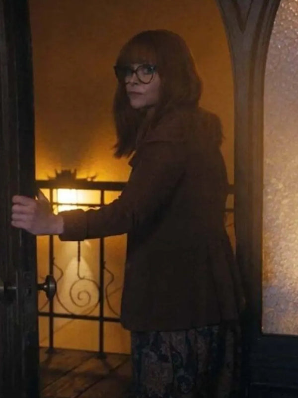 Christina Ricci Wednesday Marilyn Thornhill Corduroy Brown Jacket