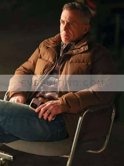 Christopher Herrmann Chicago Fire S12 Brown Puffer Jacket