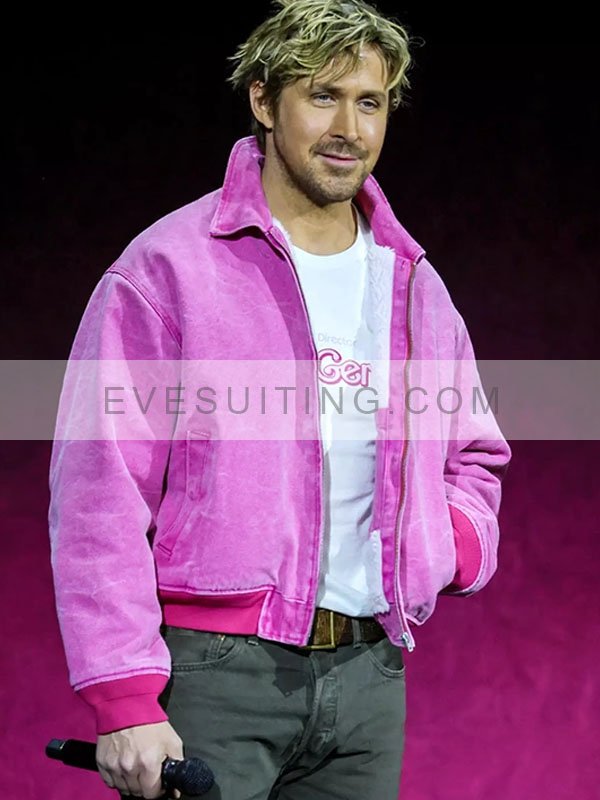 Cinemacon 2023 Ryan Gosling Pink Bomber Jacket
