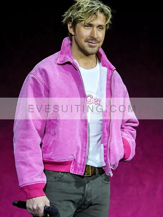 Cinemacon 2023 Ryan Gosling Pink Bomber Jacket
