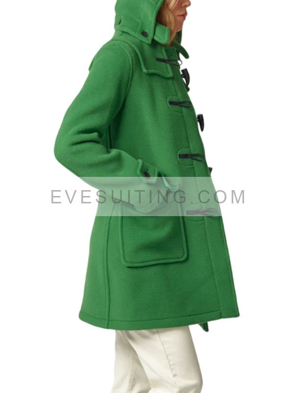 Classic Fit Green Duffle Coat