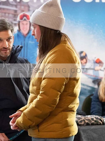 Cleo Brown Weak Layers 2024 Katie Burrell Yellow Puffer Jacket