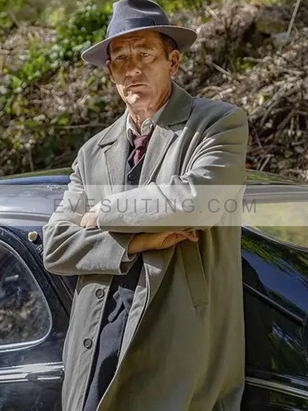 Clive Owen Monsieur Spade 2024 Trench Coat