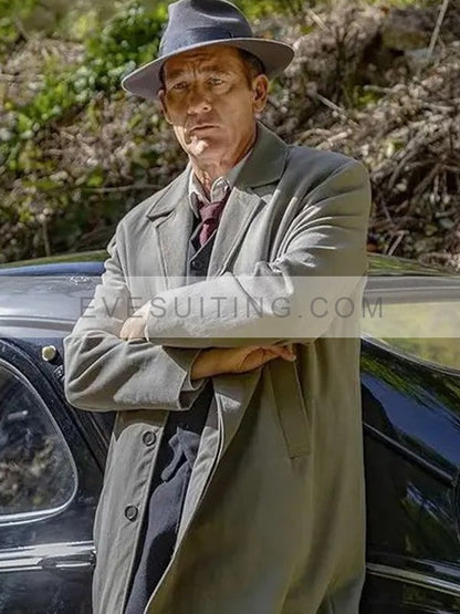 Clive Owen Monsieur Spade 2024 Trench Coat