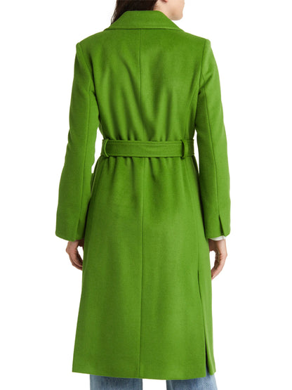 Clover Green Wool Wrap Coat
