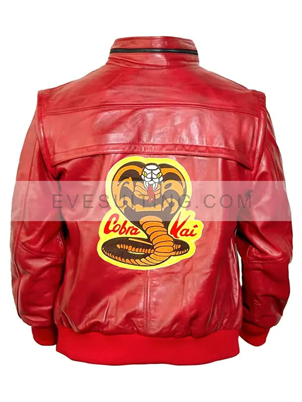 Cobra Kai Johnny Lawrence Red Leather Jacket