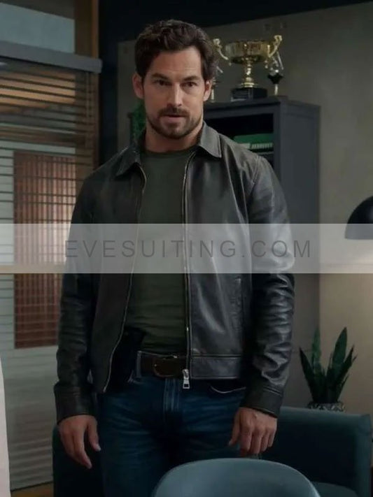 Cole Ellis Wild Cards 2024 Black Leather Jacket