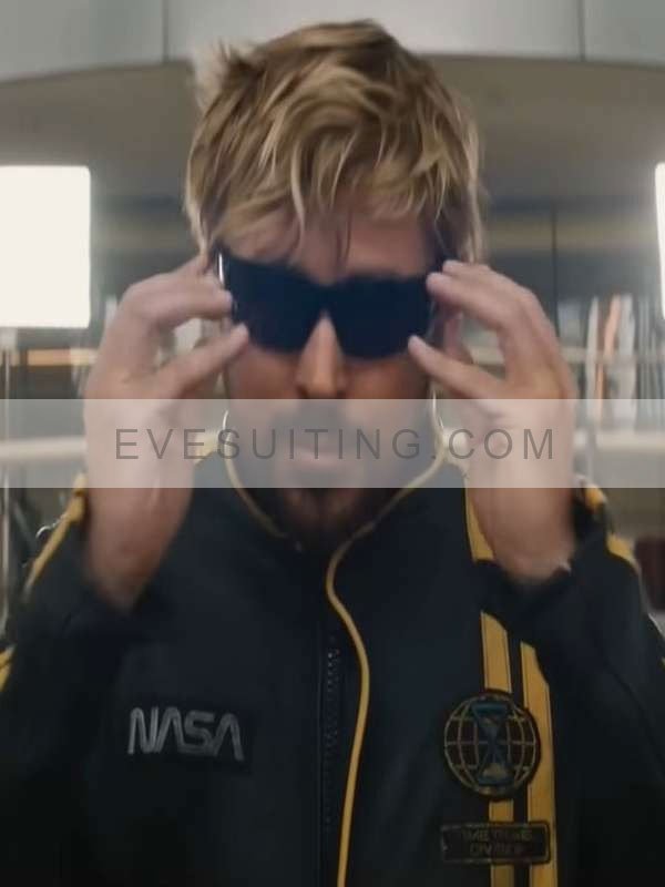 Colt Seavers The Fall Guy 2024 Ryan Gosling Black And Yellow Leather Jacket