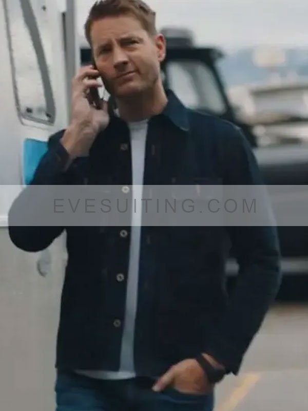 Colter Shaw Tracker 2024 Justin Hartley Blue Cotton Jacket
