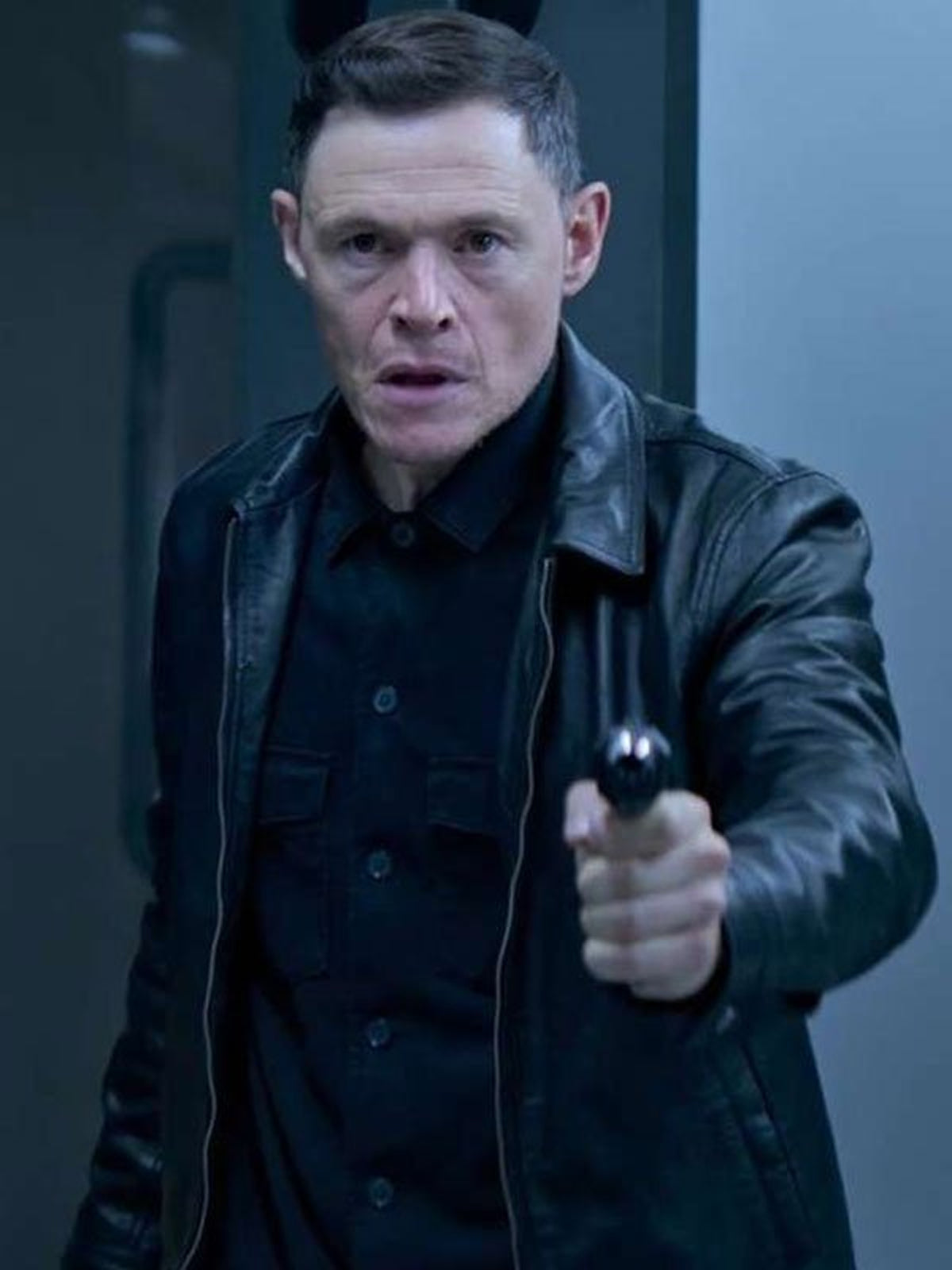 Cormac Lift Black Leather Jacket