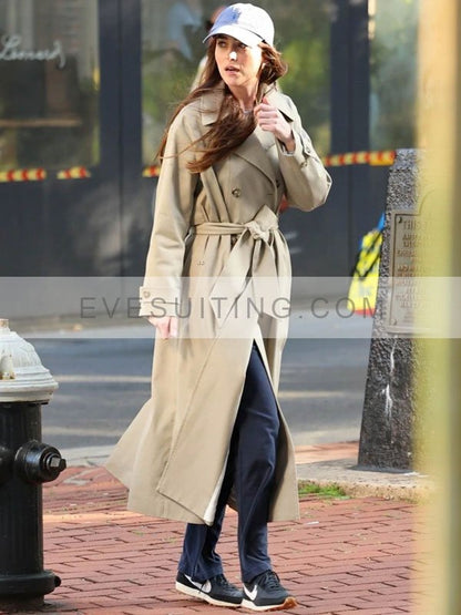 Dakota Johnson Beige Cotton Coat