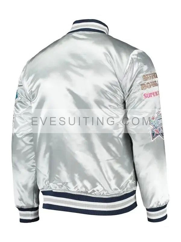 Dallas Cowboys Super Bowl Varsity Silver Jacket