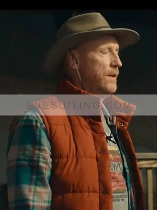 Dan Unplugging 2022 Orange Puffer Vest