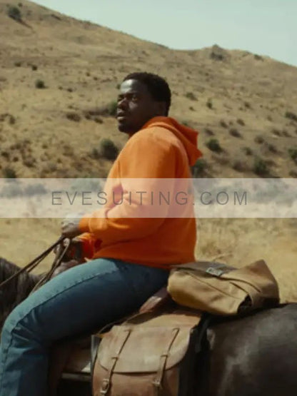 Daniel Kaluuya Nope 2022 OJ Haywood Orange Fleece Hoodie