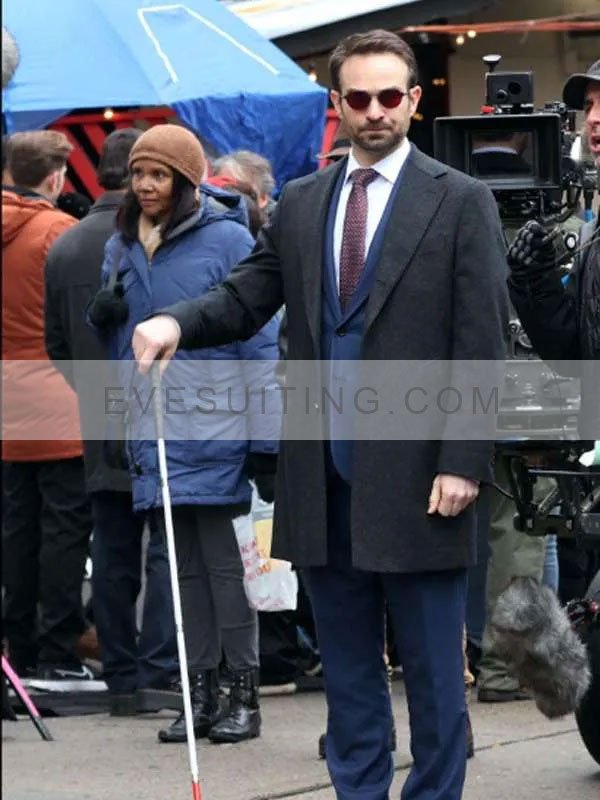 Daredevil Born Again 2024 Charlie Cox Black Coat