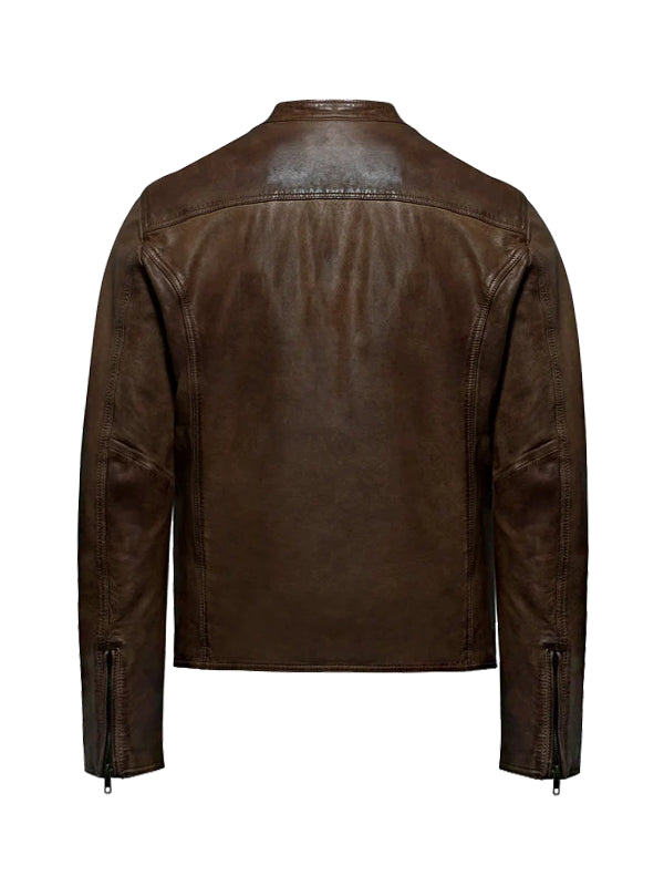 Men's Dark Brown Leather Jacket