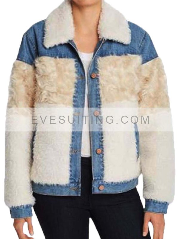 Dash & Lily Sofia Denim Fur Jacket