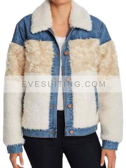 Dash & Lily Sofia Denim Fur Jacket