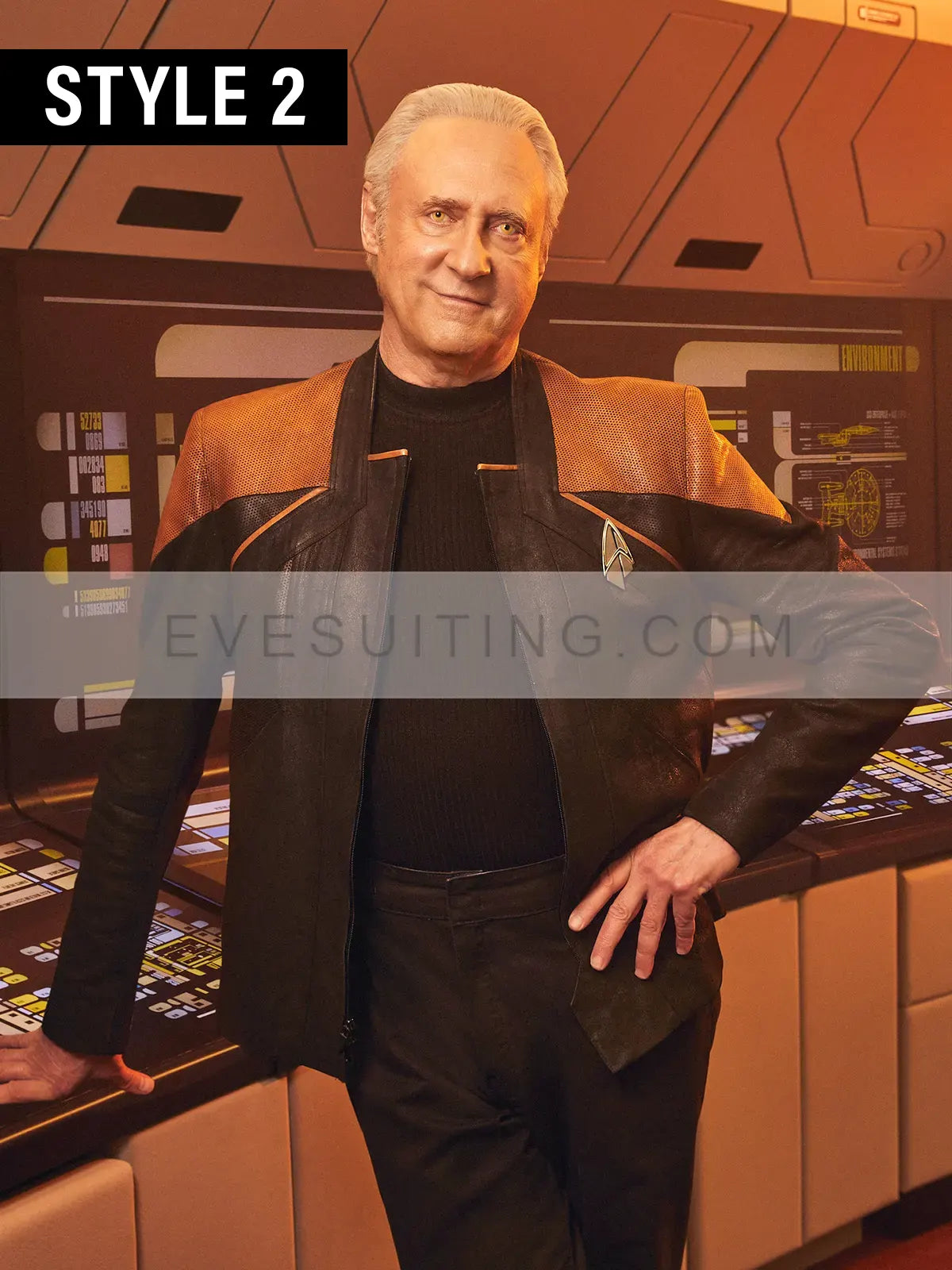 Data William T. Riker Deanna Troi Star Trek Picard Season 3 Leather Jacket