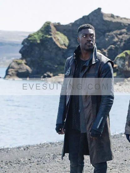 David Ajala Leather Coat
