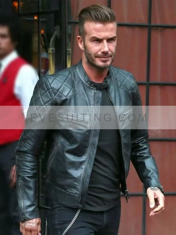 David Beckham Biker Leather Jacket