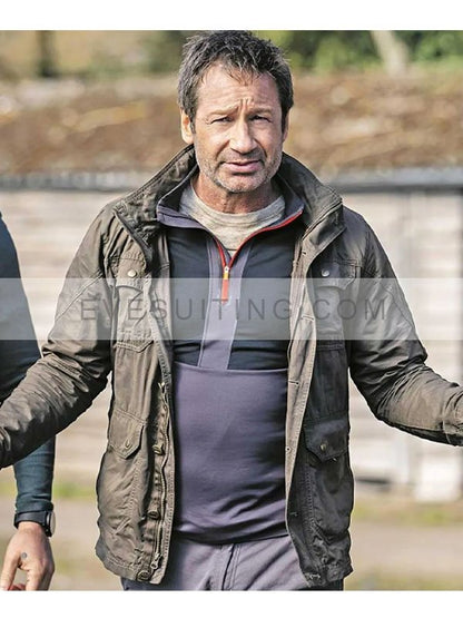 David Duchovny Film The Bubble Dustin Mulray Cotton Black Jacket