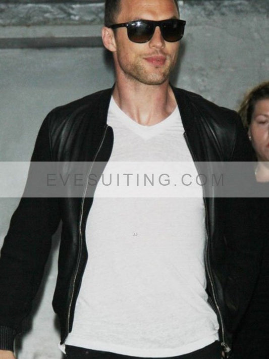 Deadpool Ed Skrein Black Bomber Jacket