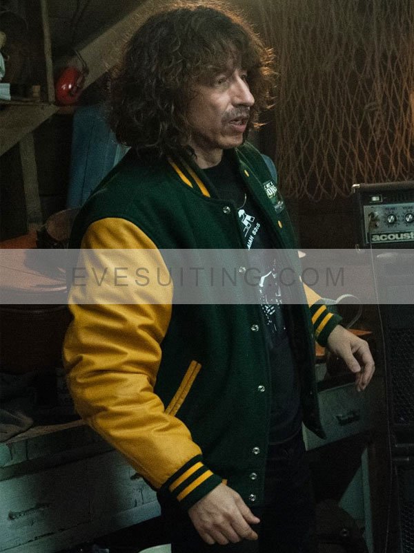 Dean Movie Deaner ’89 2024 Paul Spence Green And Yellow Varsity Jacket