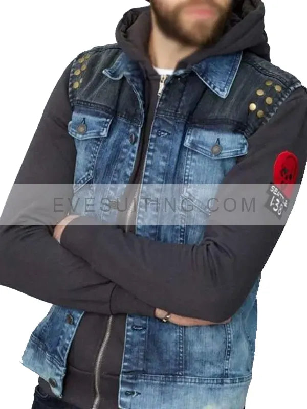 Delsin Rowe Video Game Infamous Second Son Blue Denim Vest