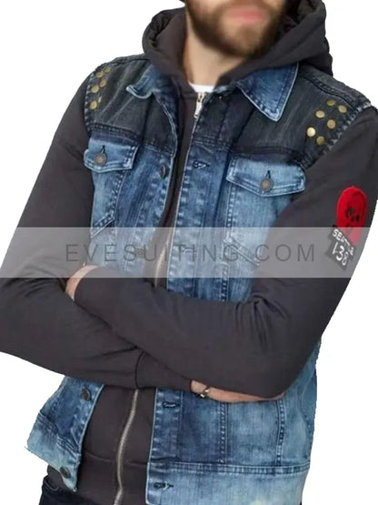 Delsin Rowe Video Game Infamous Second Son Blue Denim Vest
