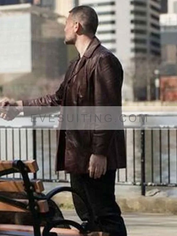 Deo Movie First Shift 2024 Gino Anthony Pesi Brown Leather Jacket