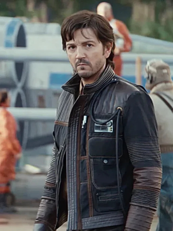 Diego Luna Andor 2025 Cassian Andor Leather Jacket