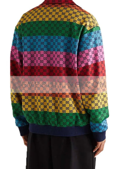 Don Johnson TV Series Kenan Rick Rainbow Fleece Multicolor Jacket