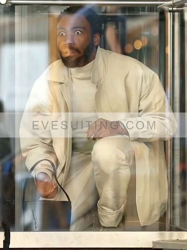 Donald Glover Mr. & Mrs. Smith 2024 John Smith White Cotton Jacket