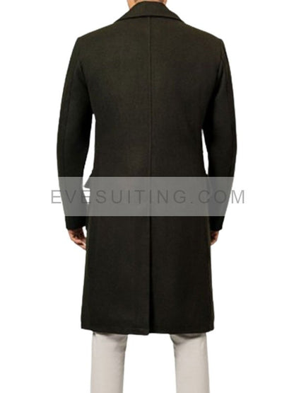 Double Breasted Fit Military Green For Men's