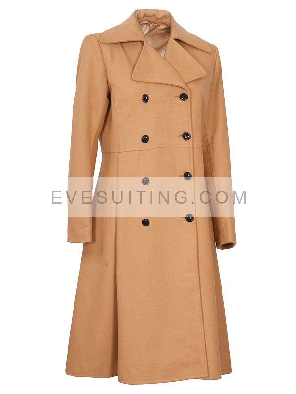 Double-Breasted Wool Trench Coat