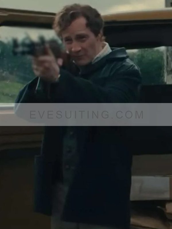 Eamonn Quinn TV Series This Town 2024 Peter McDonald Wool And Leather Trench Coat