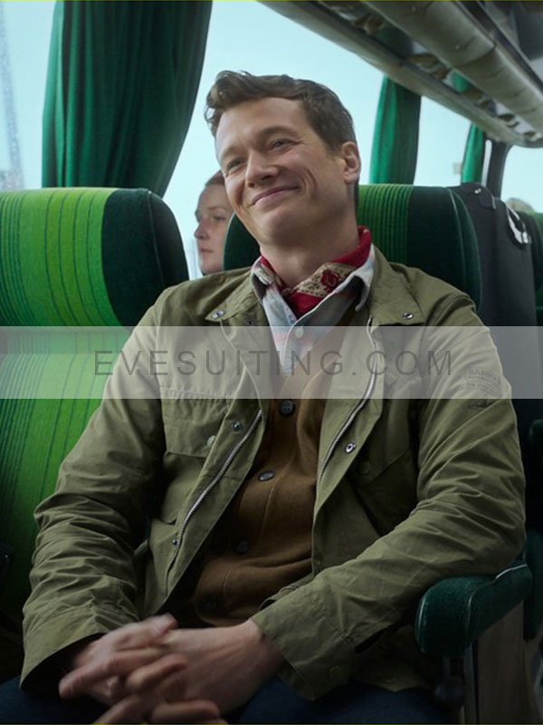 Ed Speleers Movie Irish Wish 2024 James Thomas Green Cotton Jacket