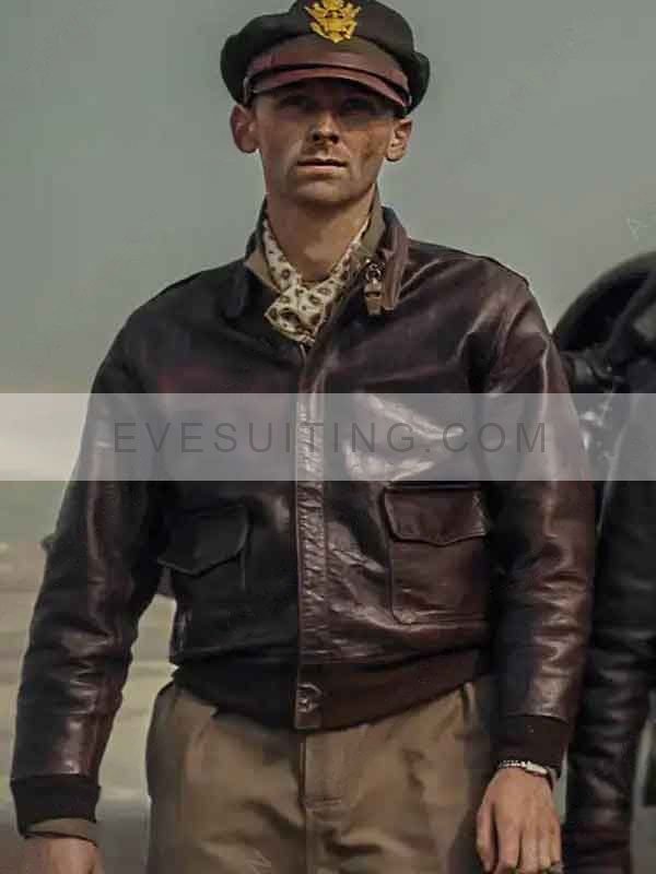 Edward Ashley Masters of the Air 2024 Leather Jacket
