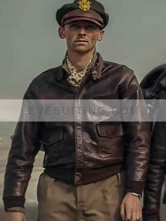Edward Ashley Masters of the Air 2024 Leather Jacket
