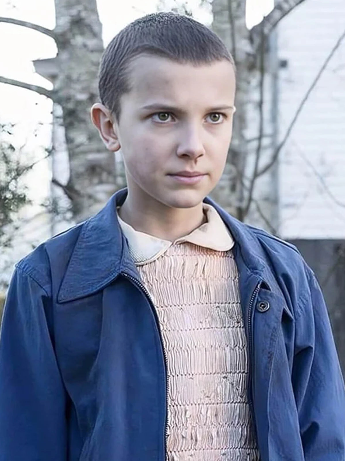Eleven Stranger Things Millie Bobby Cotton Blue Jacket